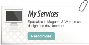 Services - Focus on web design and development and print design.